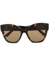 Prada Tortoiseshell Cat-eye Frame Sunglasses In Brown