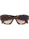 Prada Tortoiseshell-effect Cat-eye Frame Sunglasses In Brown