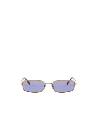 Prada Tortoiseshell-effect Rectangle-frame Sunglasses In Blue