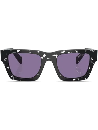 PRADA TORTOISESHELL-EFFECT SQUARE SUNGLASSES
