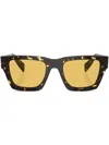 Prada Tortoiseshell-effect Square Sunglasses In Black