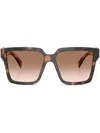 Prada Pr 24zs 07r0a6 56mm Womens Square Sunglasses In Braun