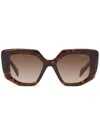 Prada Tortoiseshell-effect Square Sunglasses In Brown