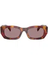 Prada Womens Brown B05s Square-shape Acetate Sunglasses In Brown