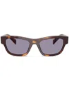 Prada Womens Brown B09s Square-shape Acetate Sunglasses In Brown