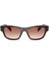 Prada Womens Brown Pr B09s Butterfly-frame Acetate Sunglasses In Brown
