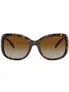 Prada Tortoiseshell-frame Logo Sunglasses In Brown
