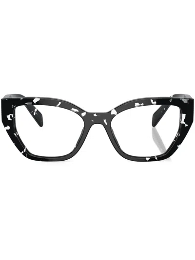 PRADA TORTOISESHELL GEOMETRIC-FRAME GLASSES