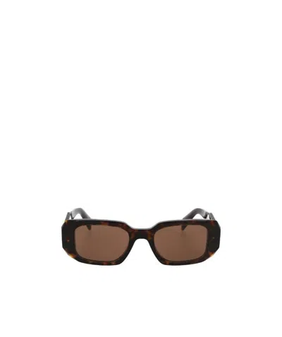 Prada Tortoiseshell Pattern Frame Sunglasses In Brown