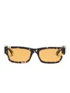 Prada Tortoiseshell Rectangle-frame Sunglasses In Brown