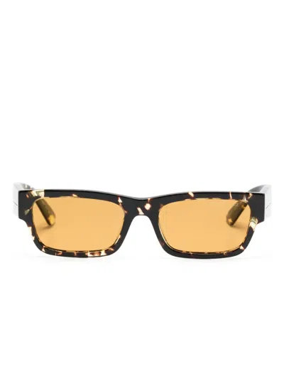 Prada Tortoiseshell Rectangle-frame Sunglasses In Brown