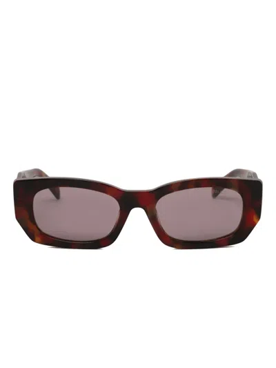 Prada Tortoiseshell Square-frame Sunglasses In Burgundy
