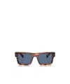 Prada 0pr 19ws Rectangular Tortoiseshell Acetate Sunglasses In Blue