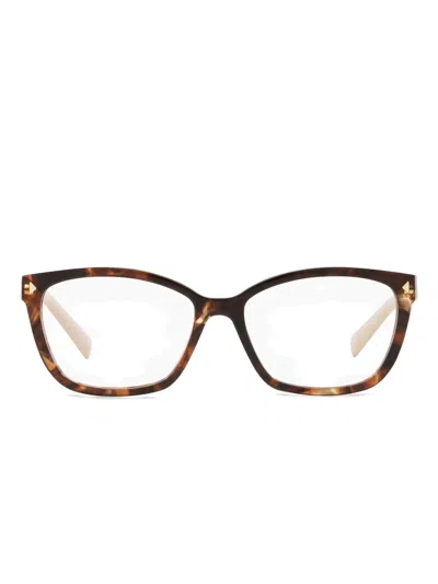 PRADA TORTOISESHELL SQUARE GLASSES