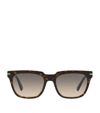 Prada Tortoiseshell Square Sunglasses In Brown