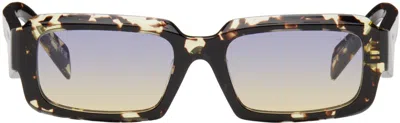 Prada Tortoiseshell Symbole Sunglasses In 16o50e