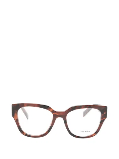 Prada Tortoiseshell-effect Cat-eye Glasses In Brown