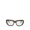 Prada Tortoiseshell-effect Rectangle-frame Sunglasses In Brown