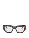 Prada Tortoiseshell-effect Rectangle-frame Sunglasses In Pattern