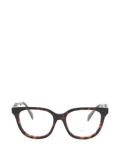 Prada Tortoiseshell-effect Square-frame Glasses In Brown