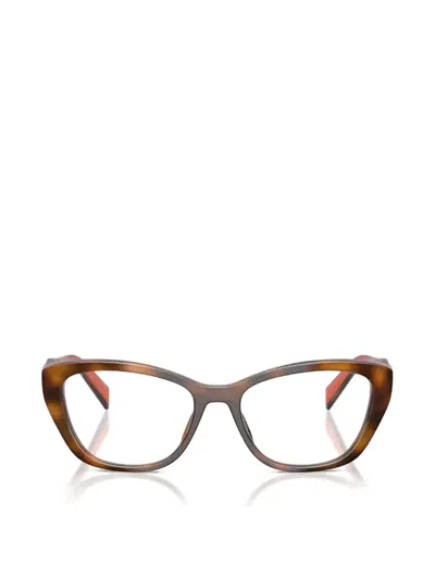 Prada Tortoiseshell-pattern Glasses In Brown