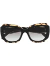 Prada Tortoishell-effect Sunglasses In Black