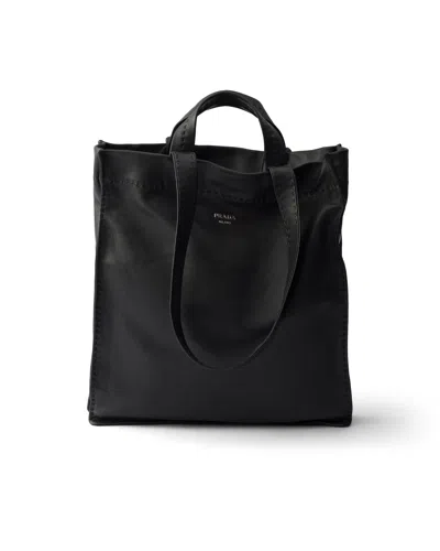 Prada Tote Bag Aus Nappaleder In Schwarz