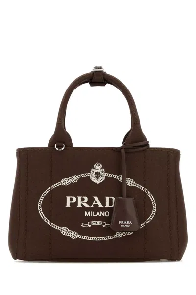 Prada Tote Bag In Brown