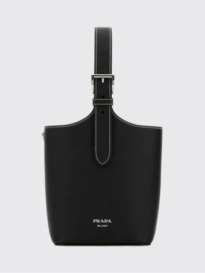 Prada Saffiano Leather Bag In Black