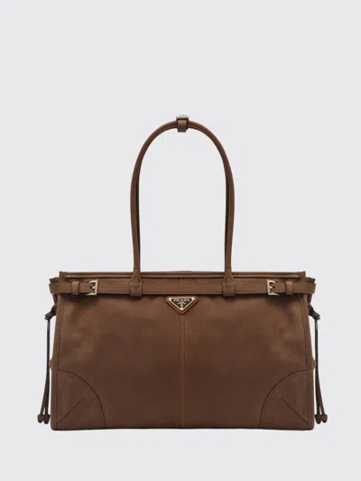 Prada Tote Bag Woman In Brown