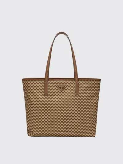 PRADA PRADA TOTE BAGS WOMAN BROWN