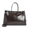 Prada Leather Tote Bag In Brown