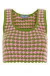 Prada Crochet Crop Top Scalloped Hem