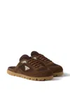 Prada Trail Mesh-panel Suede Mules