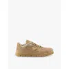 Prada Ecru Suede Sneakers In Neutral