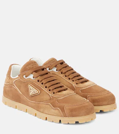 PRADA TRAIL SUEDE SNEAKERS