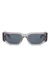 Prada Sunglasses With Triangle Logo In Grey