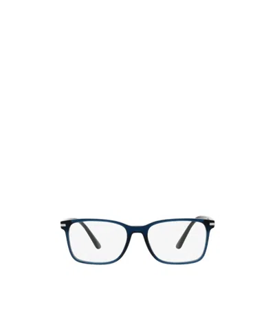 Prada Translucent Rectangle-frame Glasses In Blue Crystal