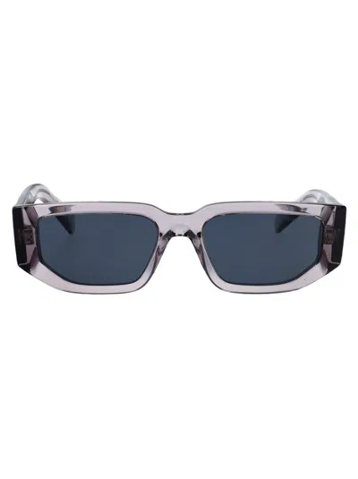 Prada Transparent Asphalt Acetate Sunglasses In Blue