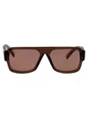 Prada Transparent Brown Acetate Sunglasses In Brown