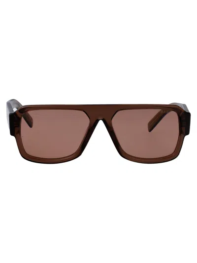 Prada Transparent Brown Acetate Sunglasses