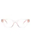 Prada Transparent-design Cat-eye Glasses In Pink