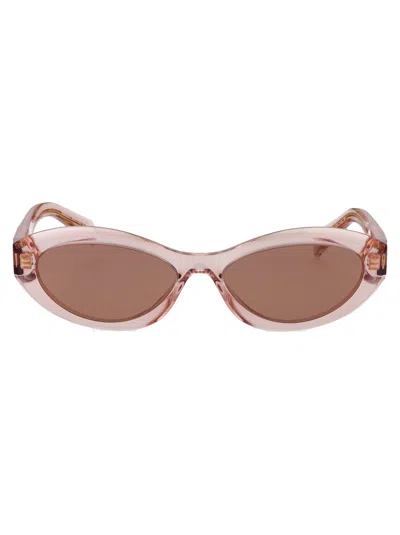 PRADA PRADA TRANSPARENT PEACH ACETATE SUNGLASSES