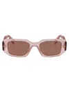 Prada Womens Pink Pr 17ws Rectangular-frame Acetate Sunglasses In Pink