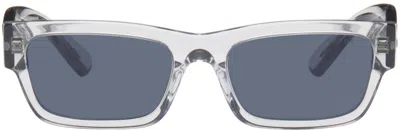 Prada Transparent Rectangular Sunglasses In 17p0a9