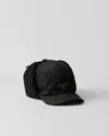 Prada Re-nylon Trapper Hat In Black