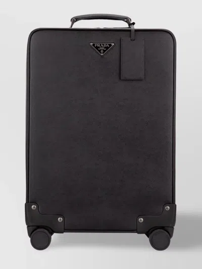 Prada Travel Bag Four-wheel System In Black