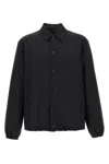 Prada Camicia In Lino Nero Uomo In Black