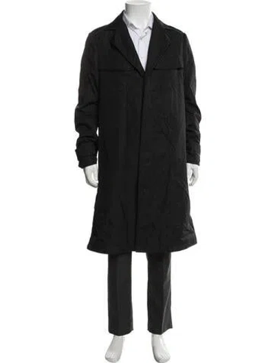 Pre-owned Prada Trench Coat In Black