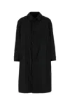 Prada Black Re-nylon Trench Coat In Black